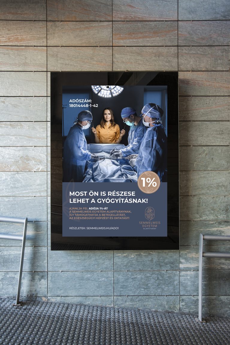 Semmelweis Egyetem Alapítvány 1% kampány kreatív